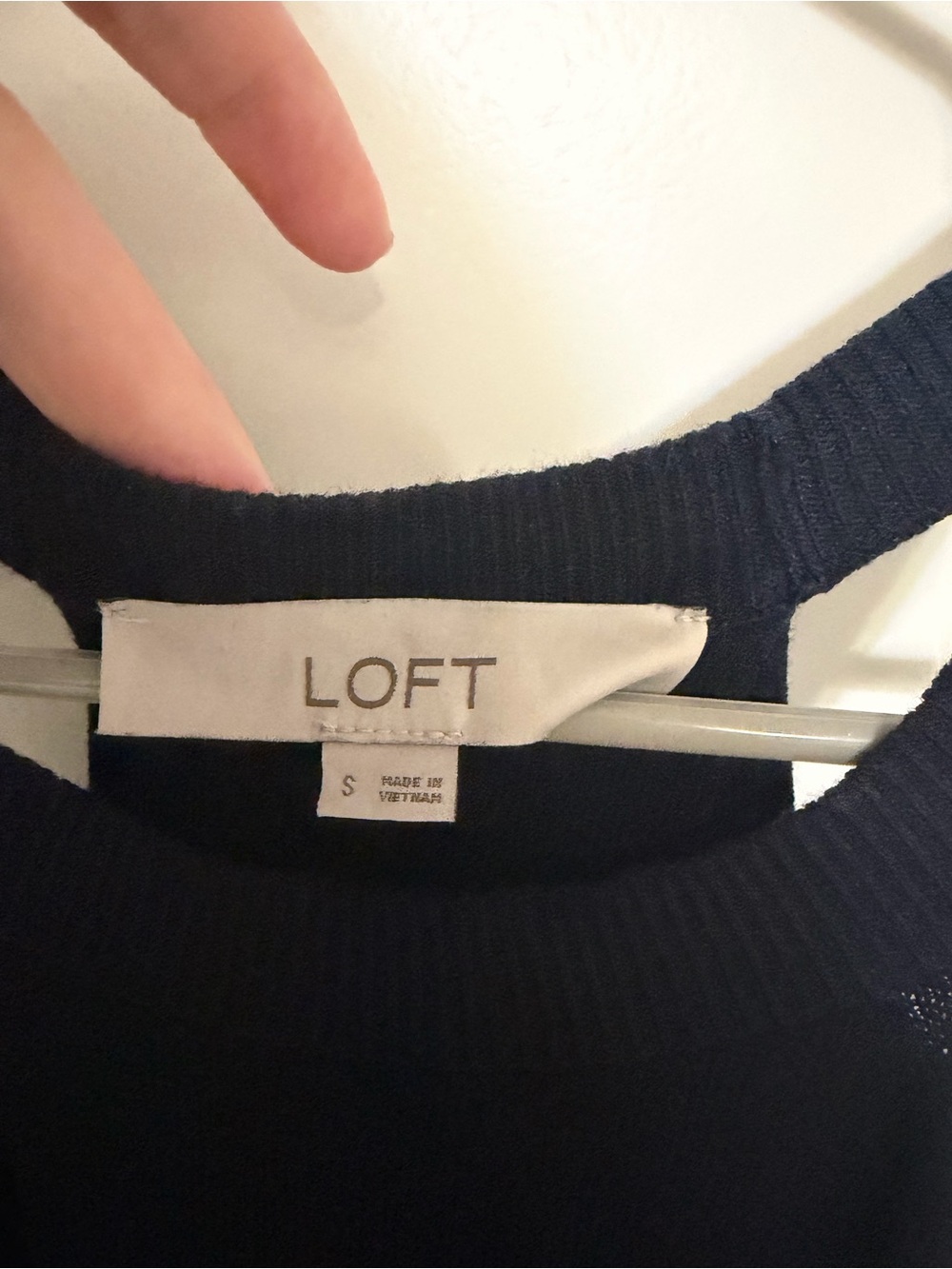 LOFT Navy Ribbed Halter Tank Top - Picture 3 of 3